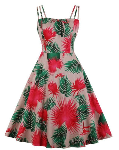 Federschwingendes Vintage-Kleid