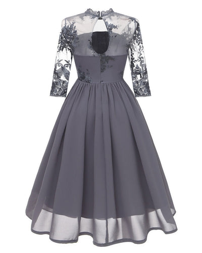 Trendiges Vintage-Kleid Grau