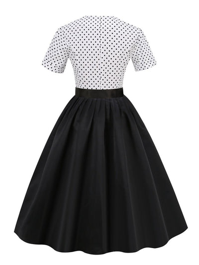 Trendiges Vintage-Kleid Schwarz