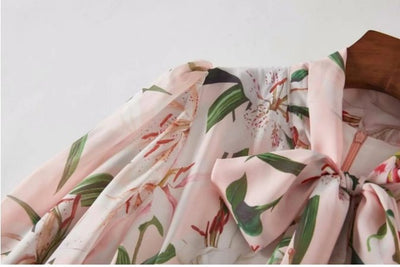 Langes altrosa Vintage-Kleid