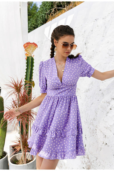 Violettes Vintage-Kleid