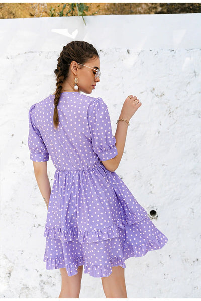 Violettes Vintage-Kleid