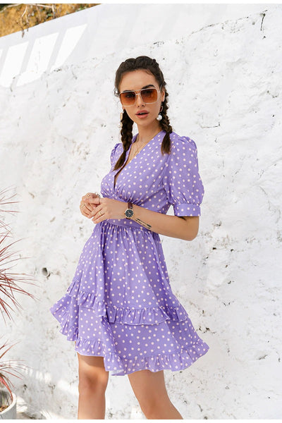 Violettes Vintage-Kleid