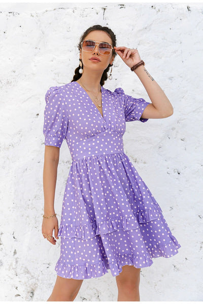 Violettes Vintage-Kleid