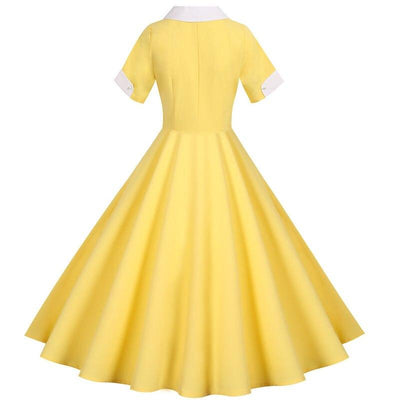 Gelbes 50er Jahre Vintage Kleid