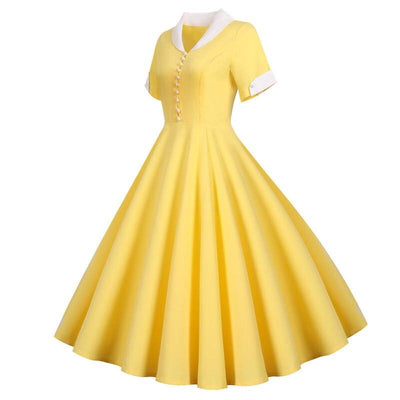 Gelbes 50er Jahre Vintage Kleid
