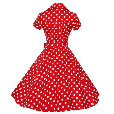 Rotes 50er-Jahre-Vintage-Kleid