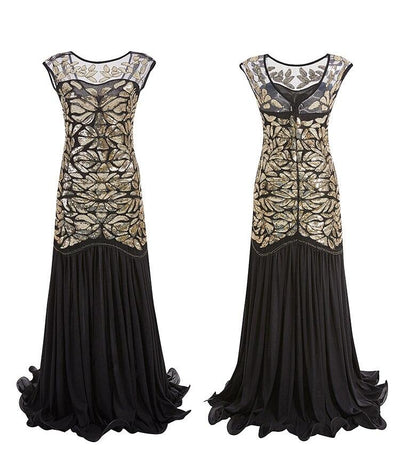 Vintage 1920er Jahre Flapper Kleid Gold