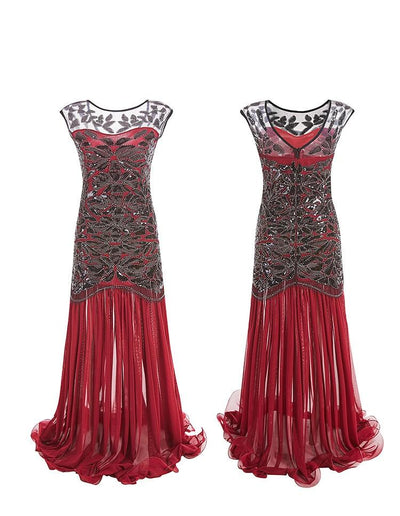 Vintage 1920er Jahre Flapper Kleid Rot