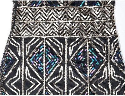 Vintage 1920er Gatsby Langes Goldkleid