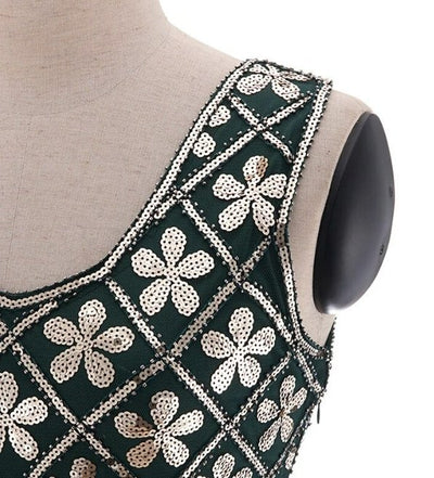 Goldfarbenes Plus Size 1920er-Jahre-Vintage-Kleid