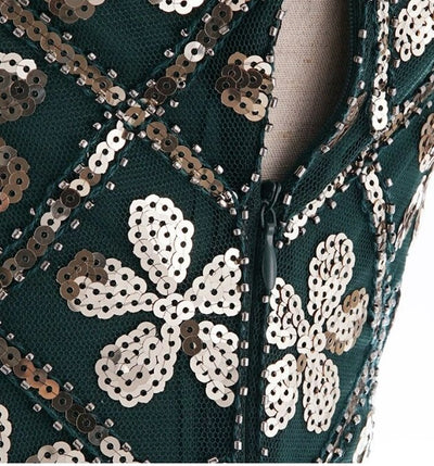 Goldfarbenes Plus Size 1920er-Jahre-Vintage-Kleid