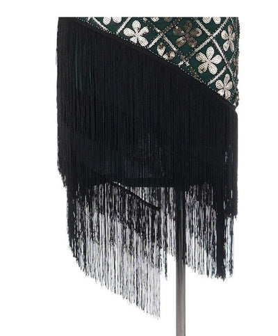 Goldfarbenes Plus Size 1920er-Jahre-Vintage-Kleid