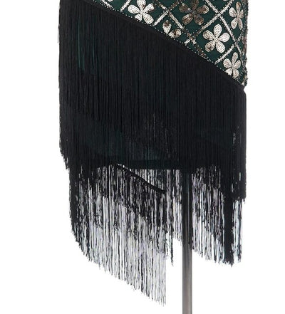 Grüngold Plus Size 1920er Vintage Kleid