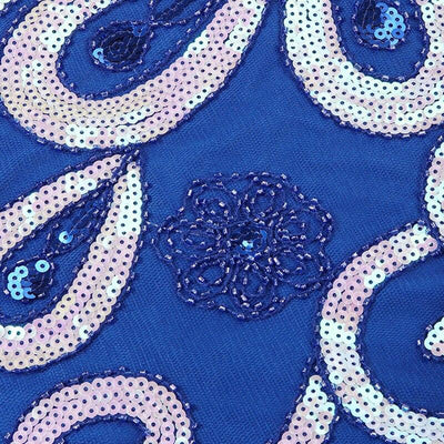 Blaues Kleid im Stil der 1920er Jahre