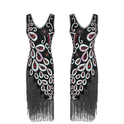 Kleid im Stil der 1920er Jahre in Schwarz