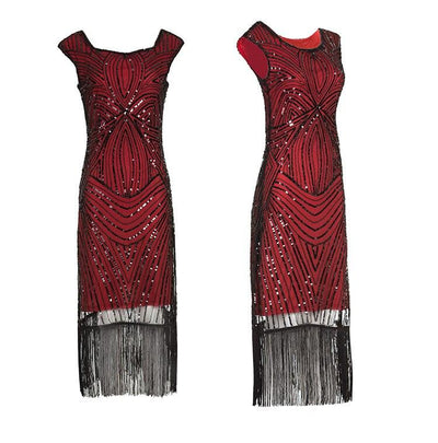 Rotes Retro 20er Jahre Vintage Kleid
