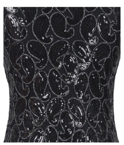 Sexy schwarzes Vintage-Kleid aus den 1920er Jahren