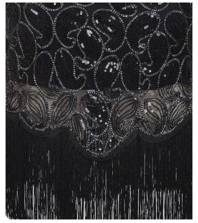 Sexy schwarzes Vintage-Kleid aus den 1920er Jahren