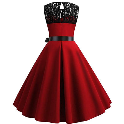 Vintage-Kleid aus roter Spitze