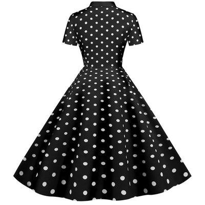 Schwarzes Retro-Vintage-Kleid