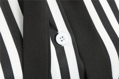 Vintage Retro Schwarz-Weiß-Kleid