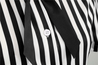 Vintage Retro Schwarz-Weiß-Kleid