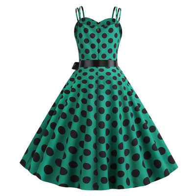 Vintage Rockabilly Kleid Grüne Erbsen