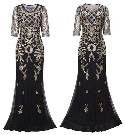 Plus Size 1920er Jahre Kleid Gold