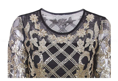 Plus Size 1920er Jahre Kleid Gold