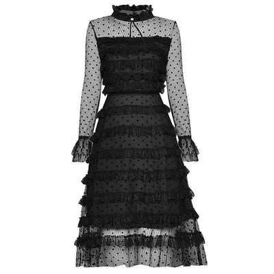Vintage Schwarzes 40er Jahre Kleid