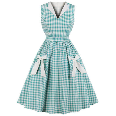 Gingham-Rockabilly-Kleid