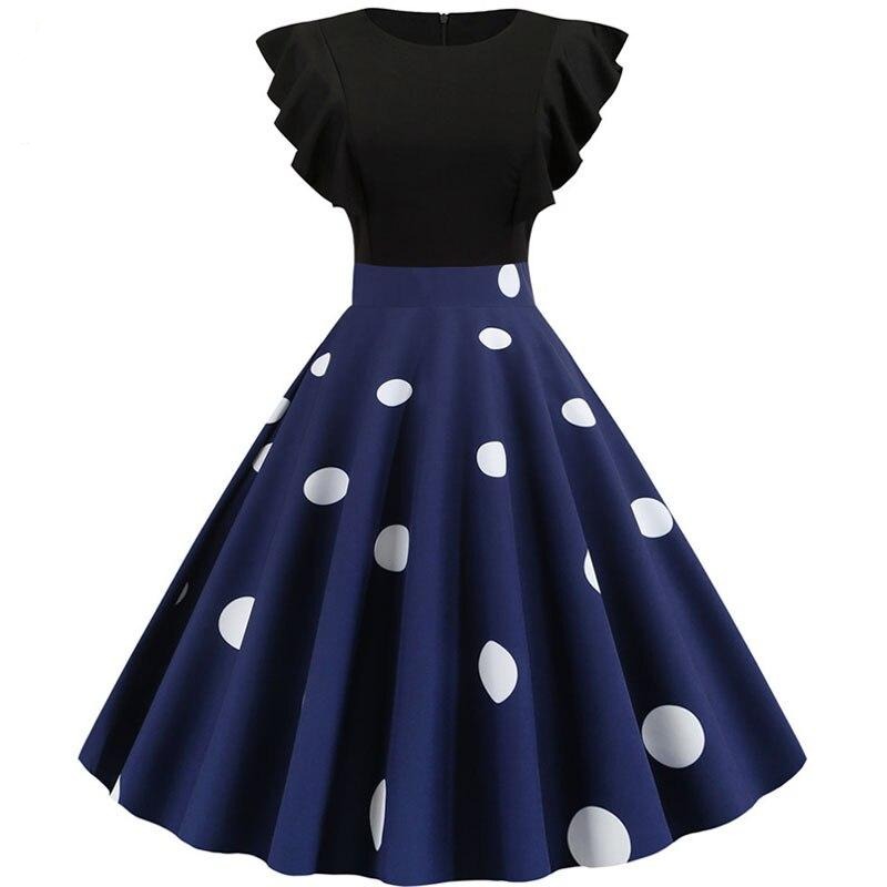 Rockabilly-Kleid mit Flügelärmeln