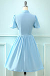 50er Jahre Vintage Blaues Kleid