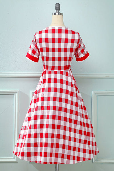 Vintage-Kleid mit Karomuster