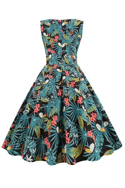 Vintage-Kleid mit Grunge-Print