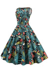 Vintage-Kleid mit Grunge-Print