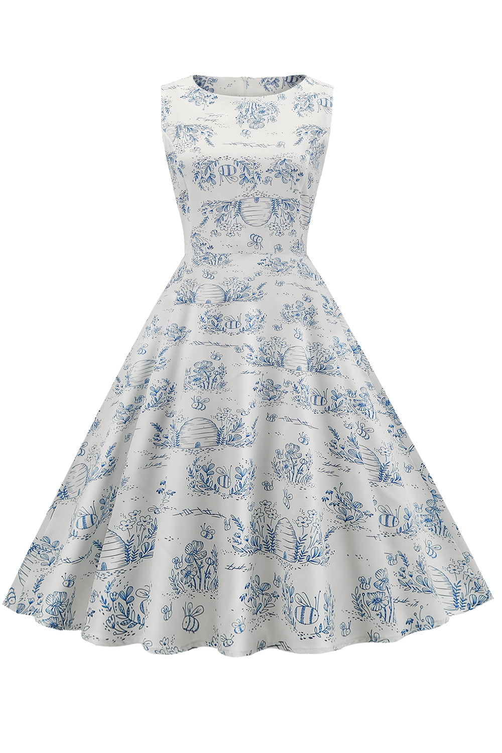 Vintage 50er Jahre Kleid mit Blumendruck