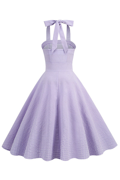 Polka Dot Vintage Kleid Lila