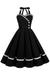 Vintage 50er Jahre Pin-Up-Kleid mit V-Ausschnitt