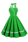 Vintage 50er Jahre Pin-Up-Kleid mit V-Ausschnitt