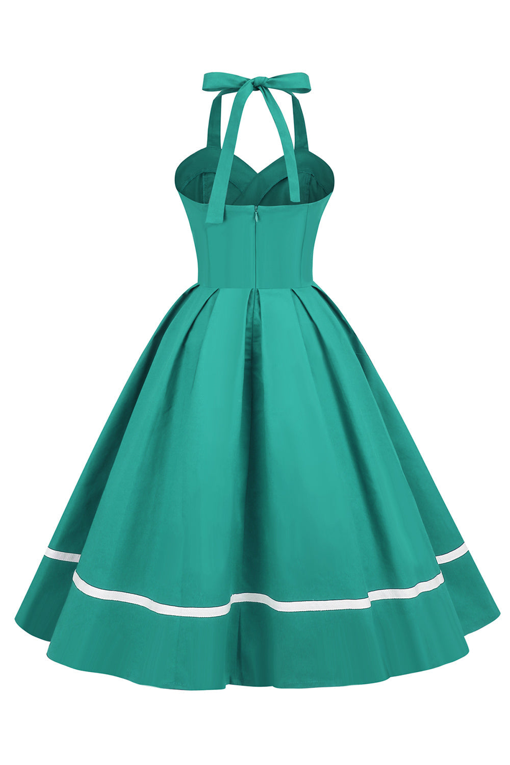 Vintage 50er Jahre Pin-Up-Kleid mit V-Ausschnitt