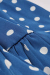 Vintage blaues Polka Dot Kleid