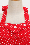 Vintage 50er Jahre Rotes Polka Dot Kleid