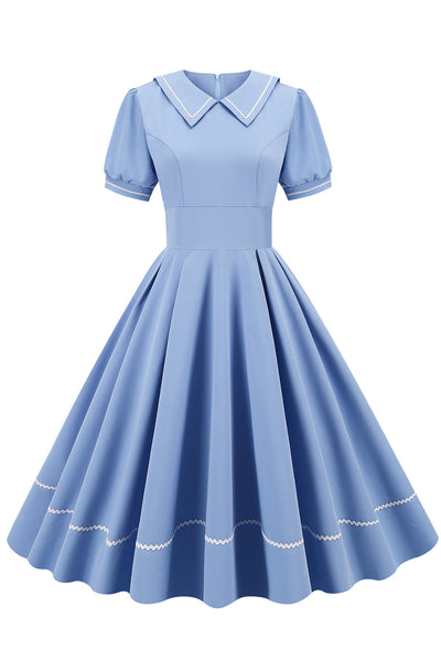 Kleid im Vintage-Stil mit kurzen Ärmeln