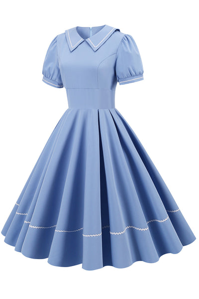 Kleid im Vintage-Stil mit kurzen Ärmeln