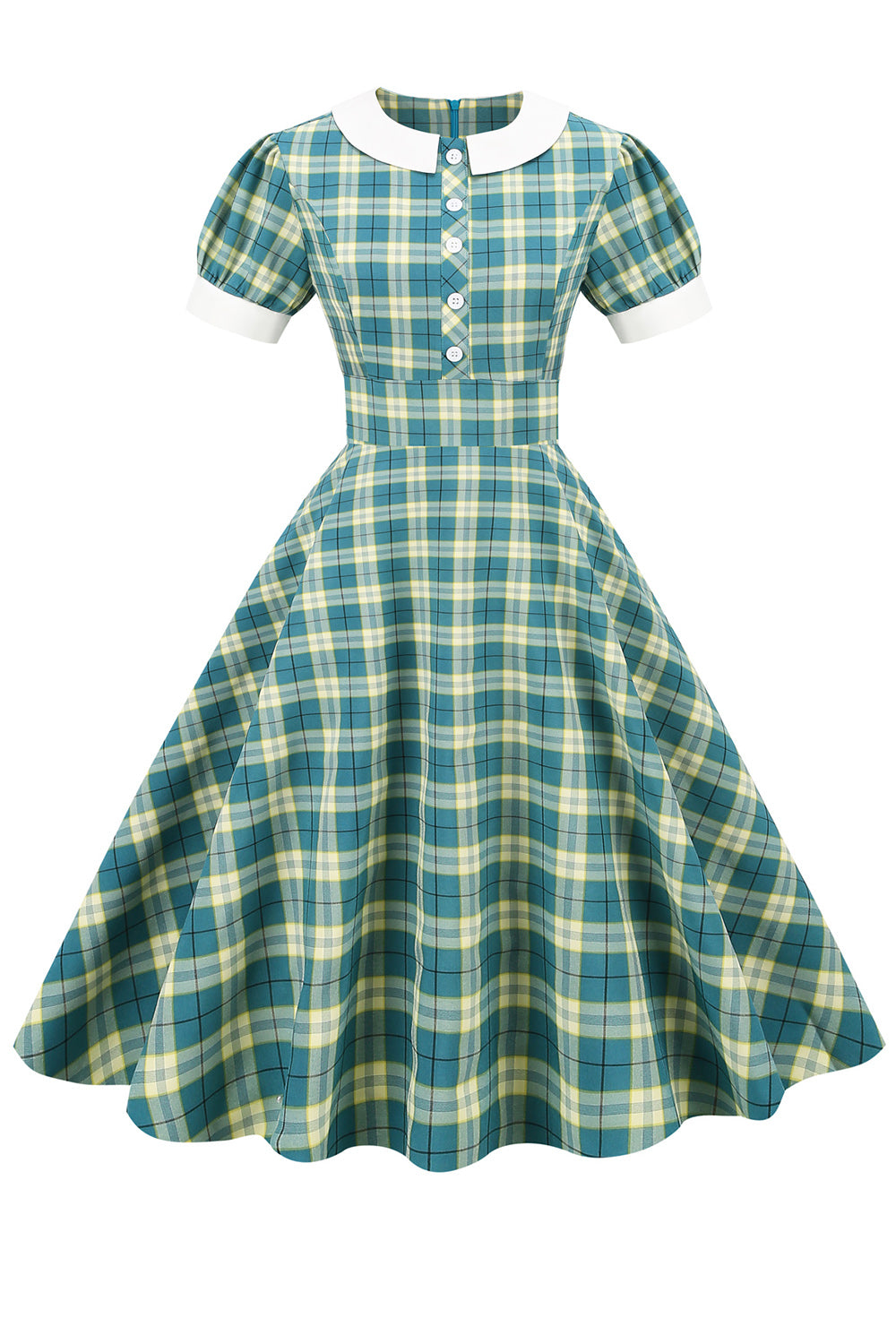 Vintage Kariertes Kleid