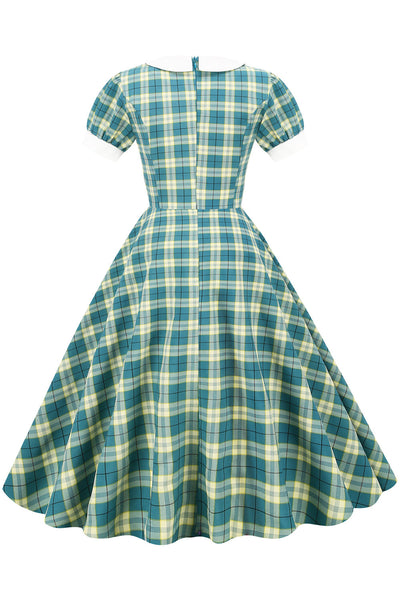 Vintage Kariertes Kleid