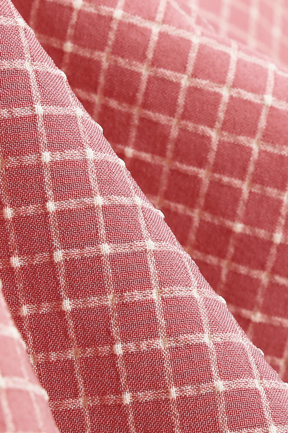 Vintage kariertes Schalkragenkleid