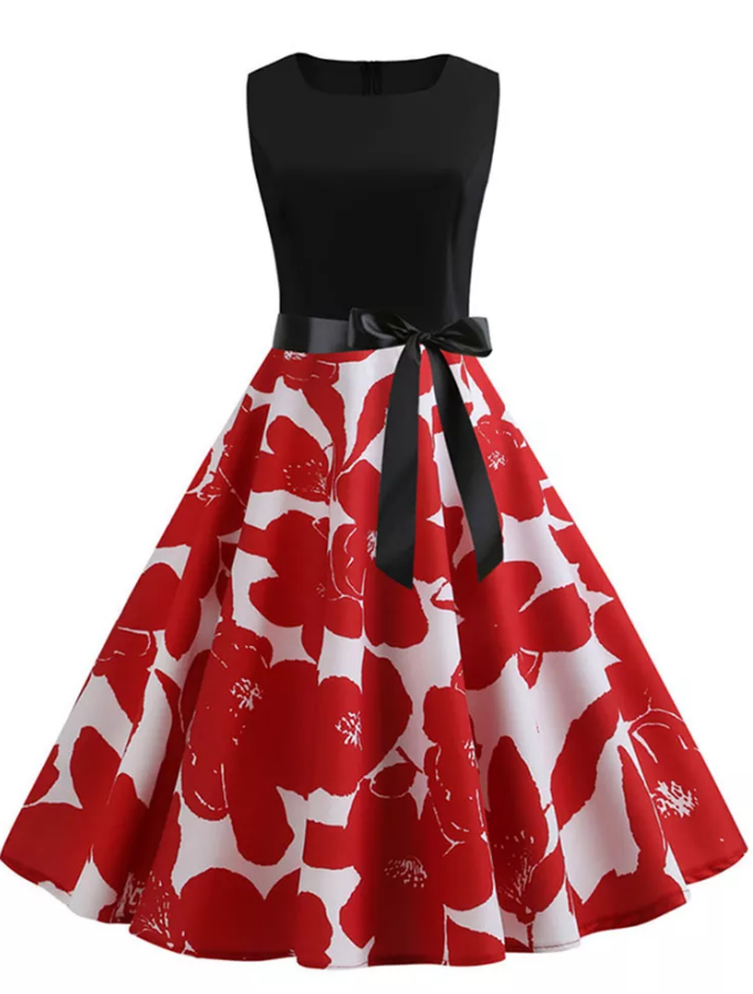 Vintage Pin-Up-Ballons-Kleid